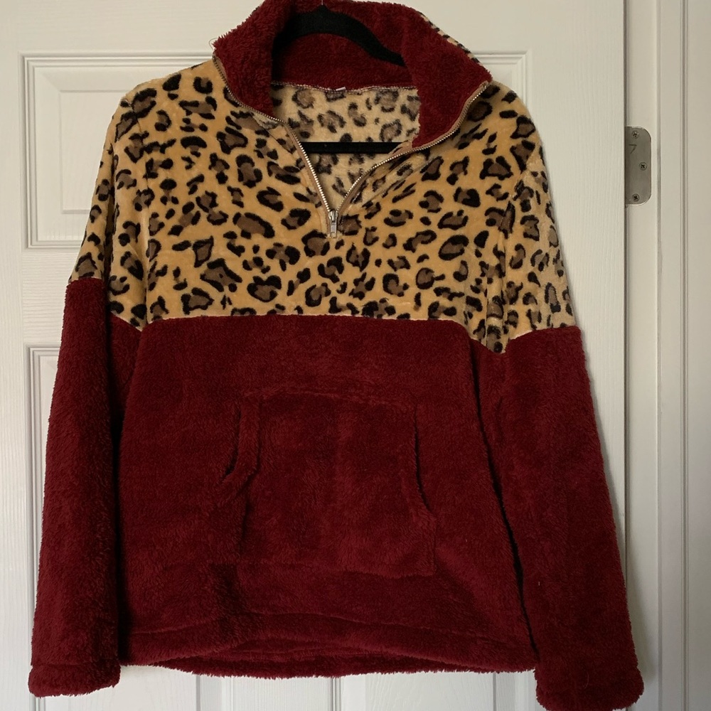 NWOT Quarter Zip Sherpa